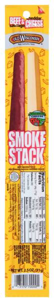 Old Wisconsin Smoke Stack Cheddar Cheese Beef Sausage Stick 2.5oz