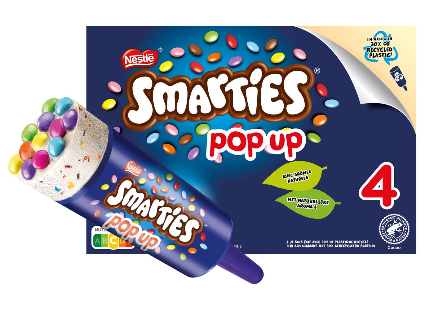 Smarties - Pop up glace à la vanille et bonbons aux chocolat au lait (4)