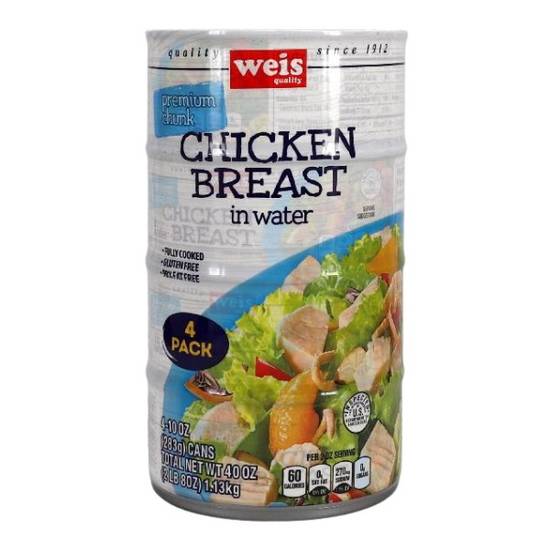Weis Quality Chicken Breast 4Pack Cans
