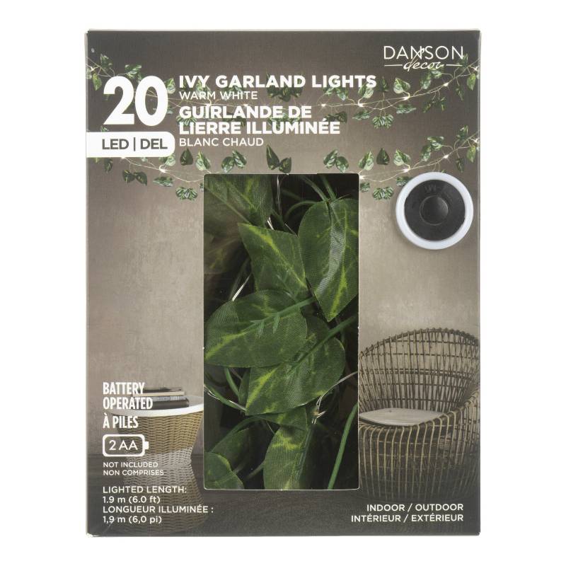 Danson Decor Ivy Garland Led String Lights (20 ct)