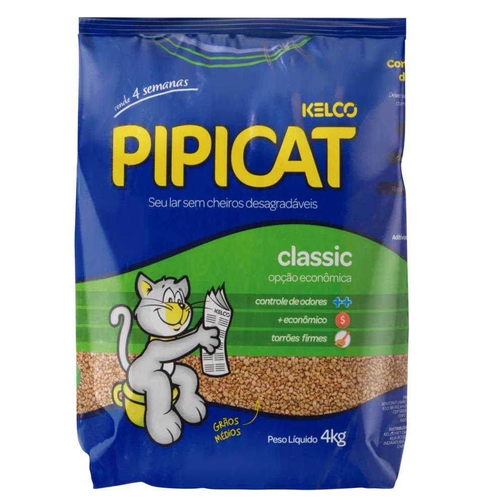 Kelco · Areia higiênica pipicat classic (4 kg)