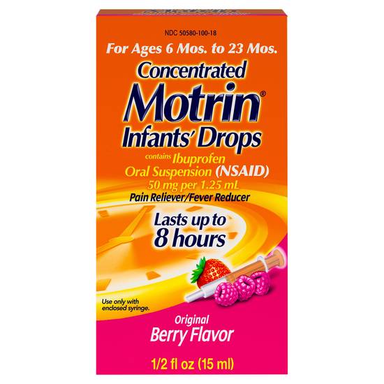 Motrin Ibuprofen 50 mg Infants Berry Oral Suspension