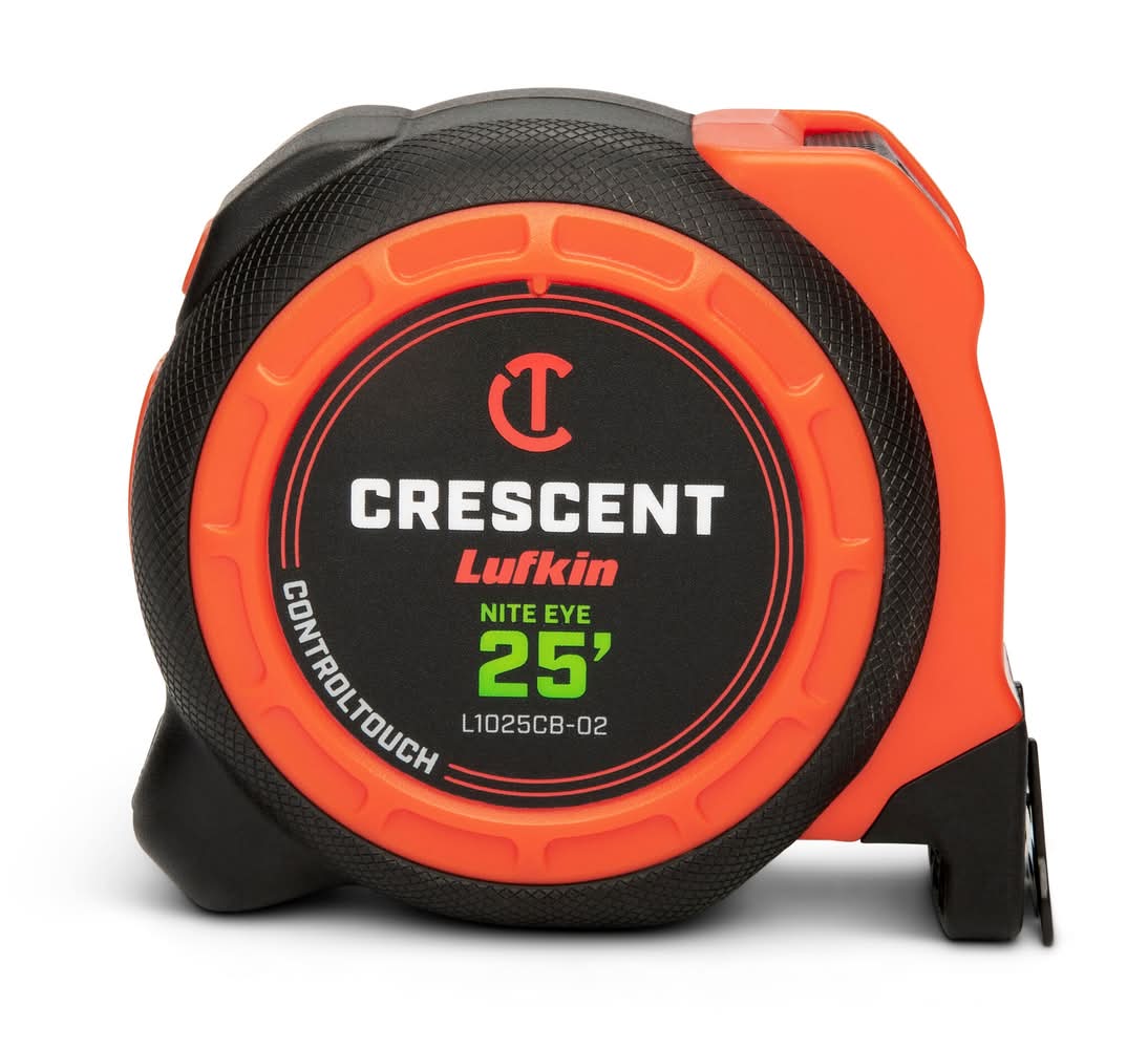 Crescent Lufkin CONTROLTOUCH NITE EYE 25-ft Tape Measure