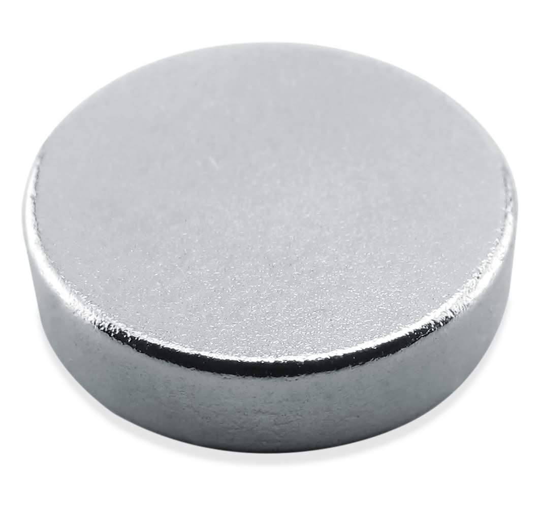 Magnet Source .118 In. L X .472 In. W Silver Super Disc Magnets 4.3 Lb. Pull 6 Pc