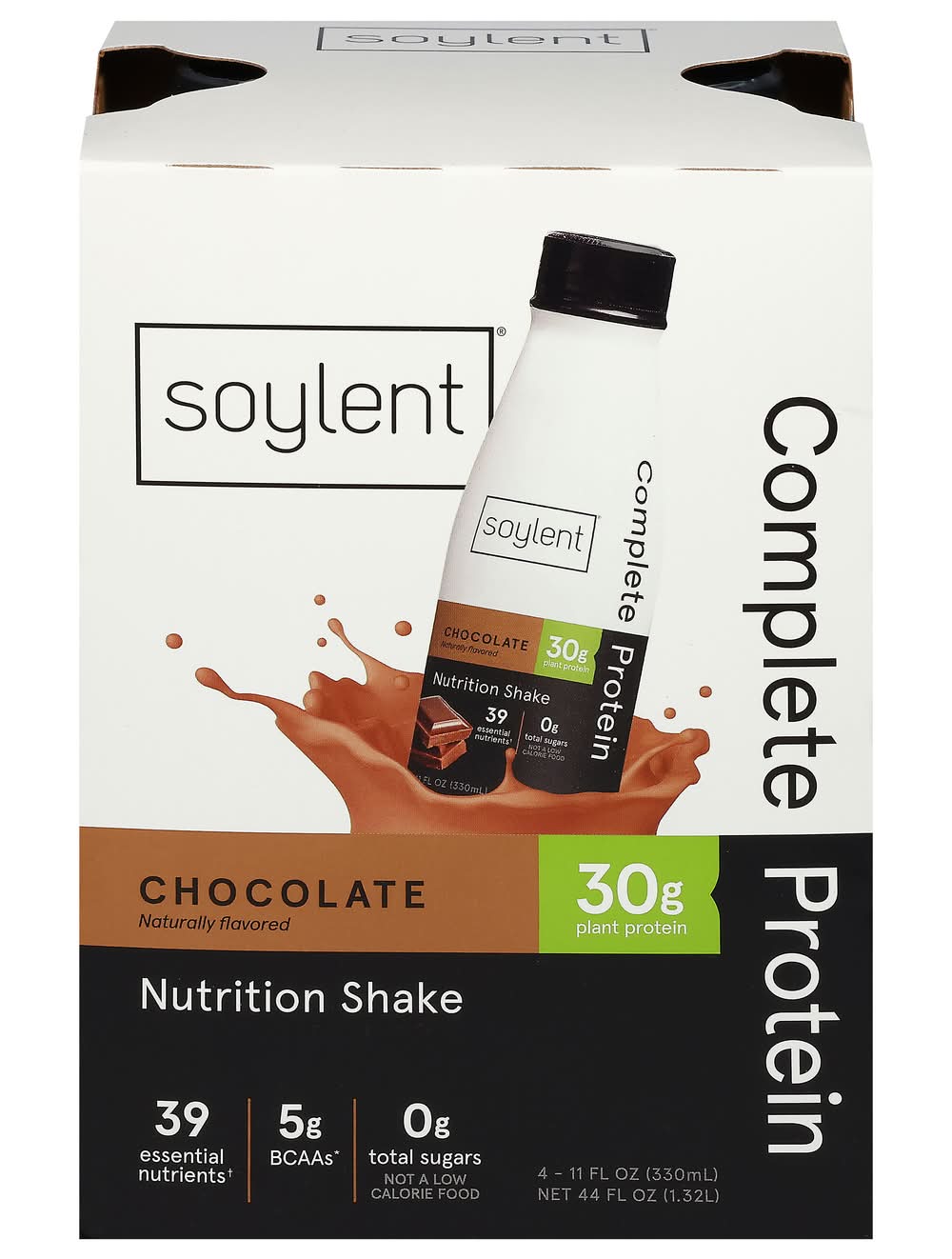 Soylent Nutrition Shake, Chocolate (4 x 11 oz)