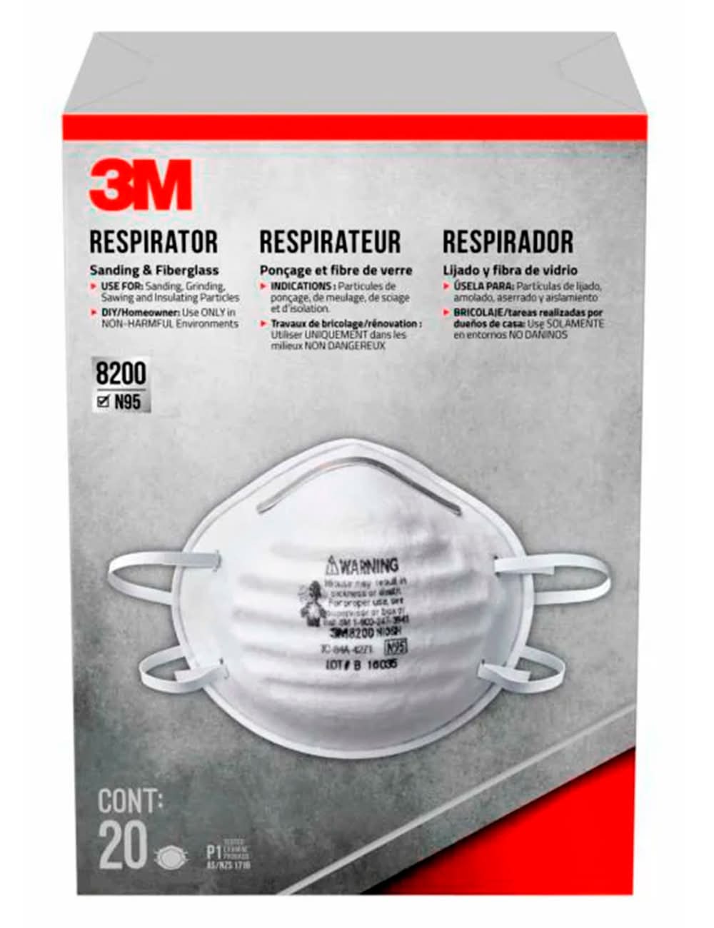 3M · Respirador 8200 (400 g)