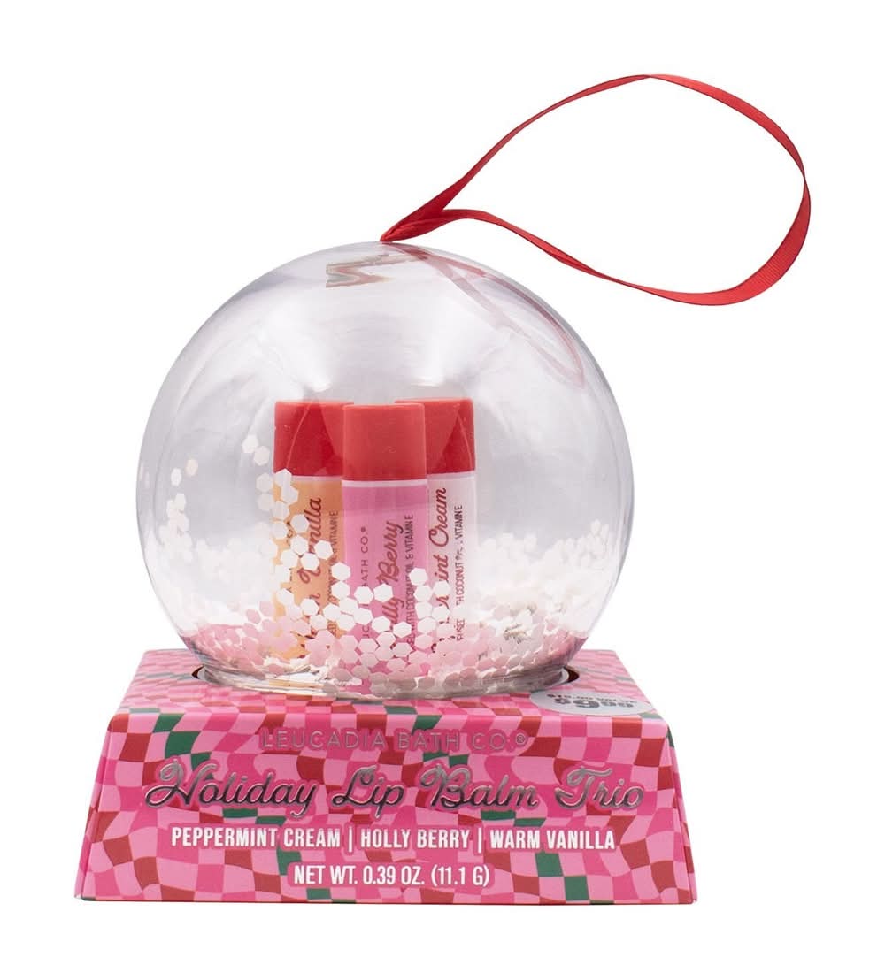 Leucadia Bath Co. Holiday Lip Balm Snow Globe Set