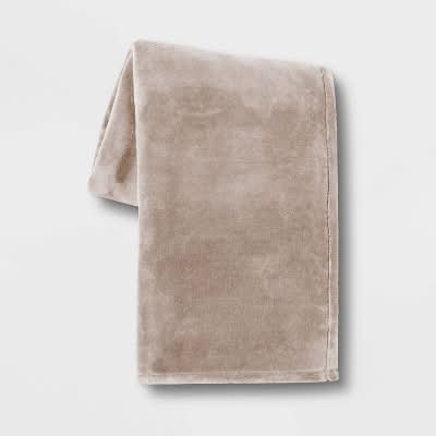 Threshold Oversized Primalush Throw Blanket, 50x70 in, Light Taupe