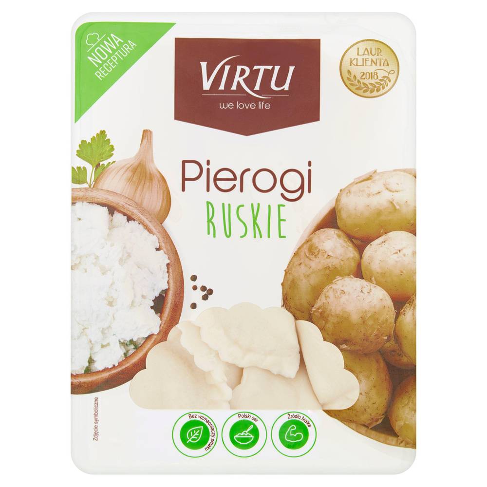 Virtu Pierogi Dumplings with Cottage Cheese and Potatoes 400g