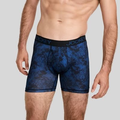 Jockey Generation Microfiber Boxer Briefs, Men, L, Blue-Gray (3 ct)