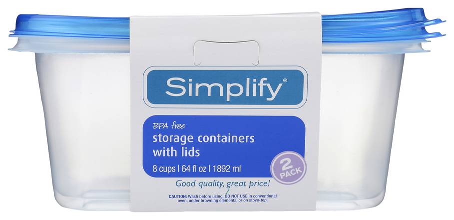 Simplify Storage Containers - 2 pk