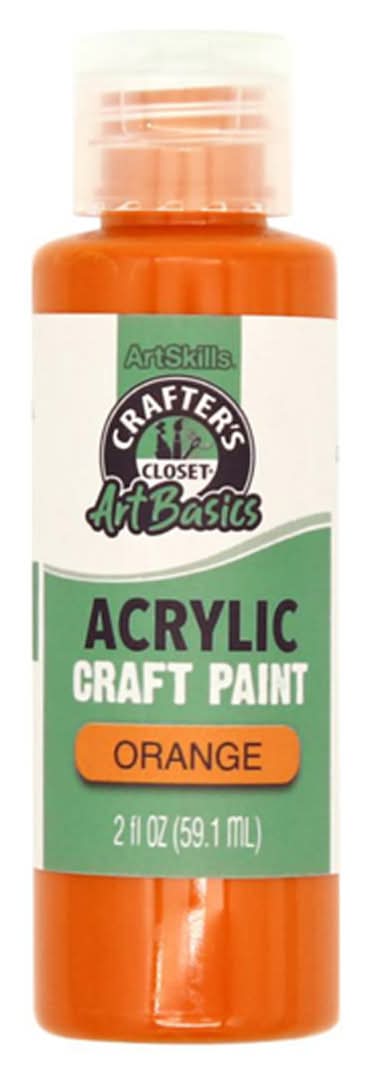Crafter's Closet Artbasics Acrylic Matte Craft Paint, Orange (2 fl oz)