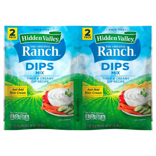 Hidden Valley Dips the Original Ranch Mix Thick & Creamy Recipe (2 ct)