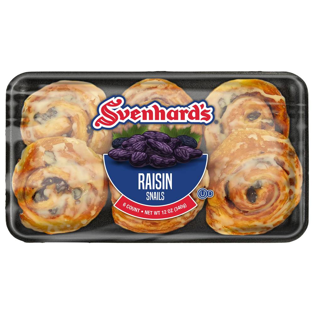 Svenhard's Snail Pastries (6 ct) (raisin)