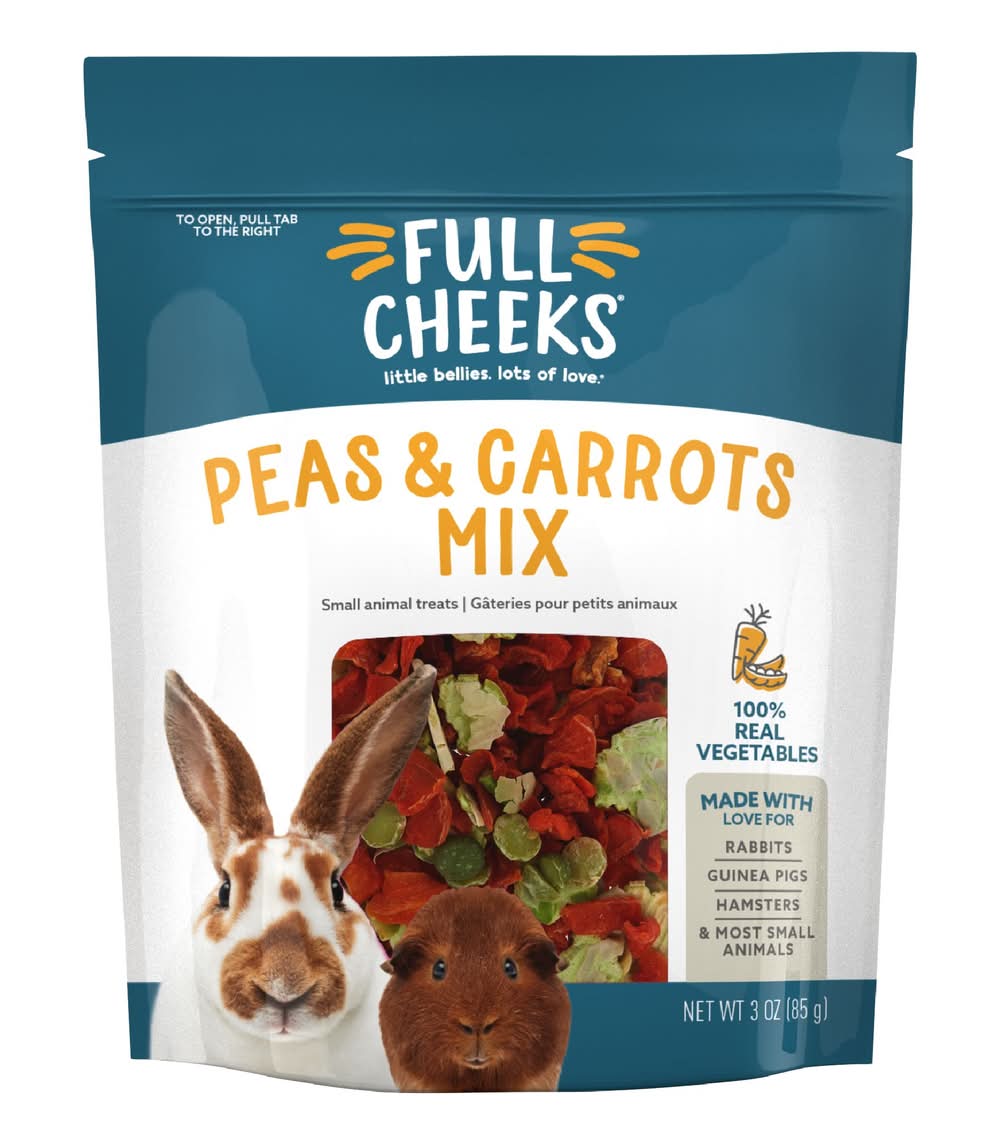 Full Cheeks™ Peas & Carrots Mix Small Pet Treat (Size: 3 Oz)