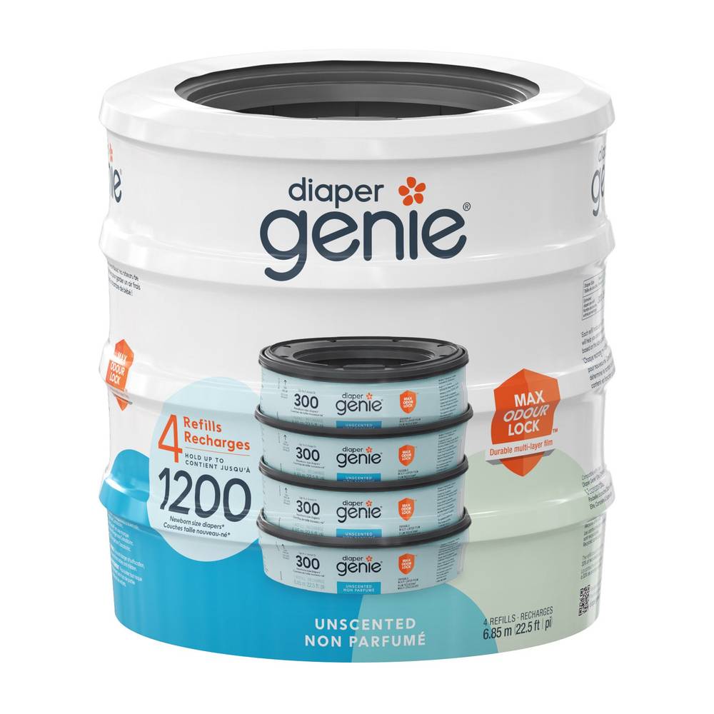 Diaper Genie - Recharge Ronde, Emballage De 4