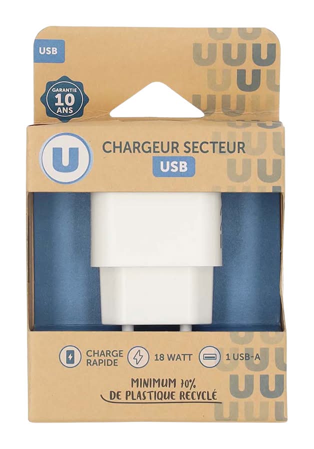 Chargeur secteur U USB 18W PD