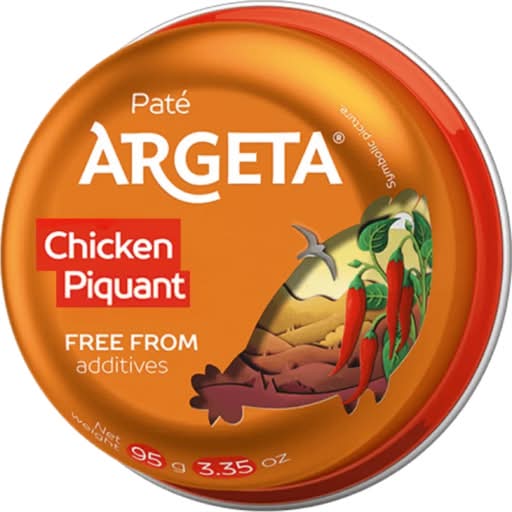 Argeta Pikant Pasteta Spicy Pate, Chicken (95g, 48 pack)