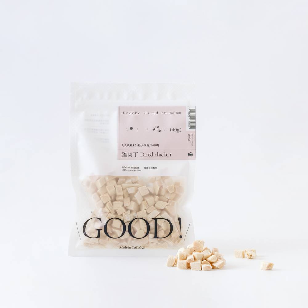 喵皇奴-GOOD！毛孩凍乾小零嘴（雞肉丁40g)/4711048802155