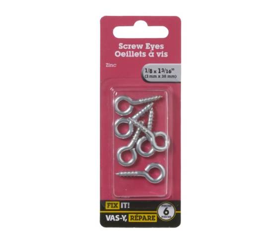 Fix It! Screw Eye Zinc 3mm X 30 mm (6 units)