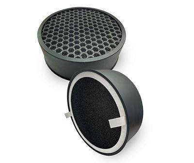 Black Hepa Air Filter Replacement, 2-Pack