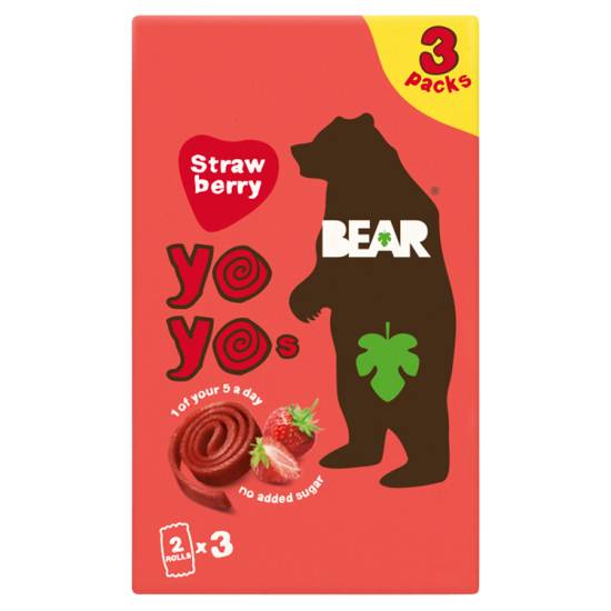 Bear Yoyos Fruit and Veg Rolls (strawberry )