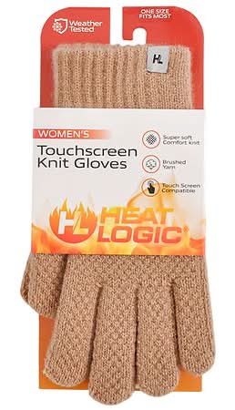 Heat Logic Touchscreen Knit Gloves, Women, OSFM