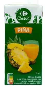 Néctar de piña Carrefour Classic brik 1 l.