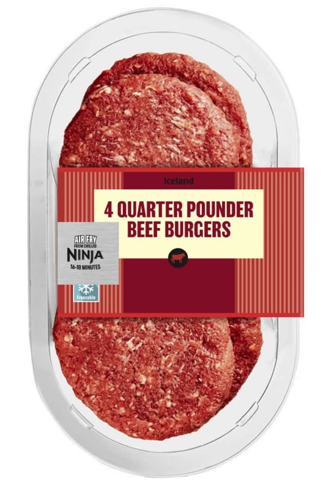 Iceland Quarter Pounder Beef Burgers