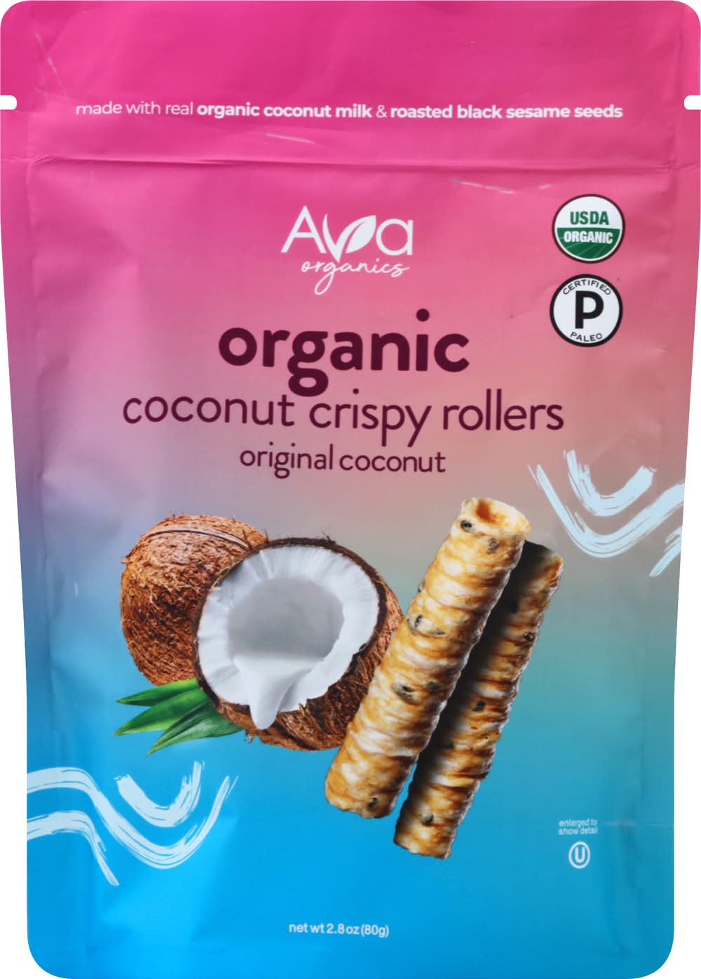 Ava Organics Coconut Crispy Rollers (2.8 oz)