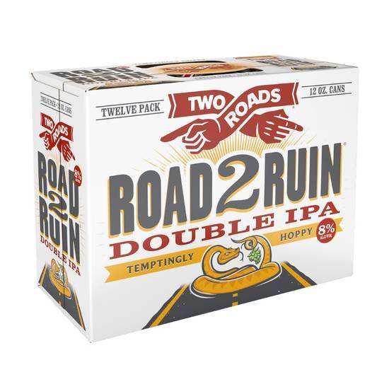 Two Roads Road 2 Ruin Double Ipa (12x 12oz cans)