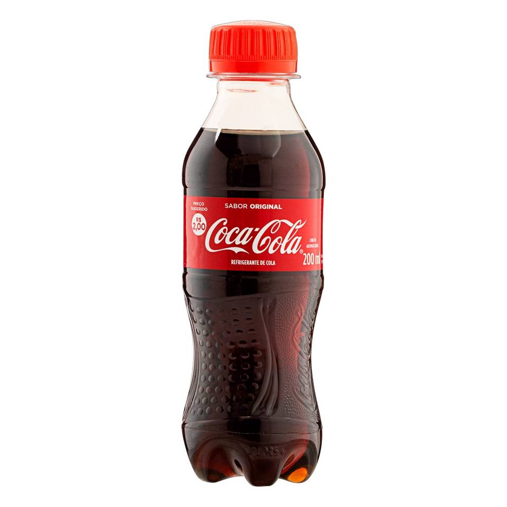Coca-cola refrigerante de cola sabor original (200 ml)
