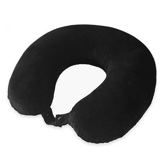 Latitude 40°N® Memory Foam Neck Pillow in Black