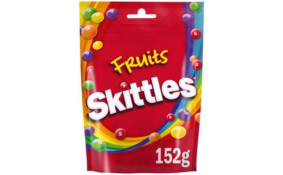Skittles Vegan Chewy Sweets Fruit Flavoured Pouch Bag 152g