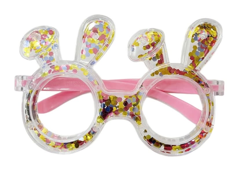 Glitter-Filled Easter Bunny Ears Fashion Glasses