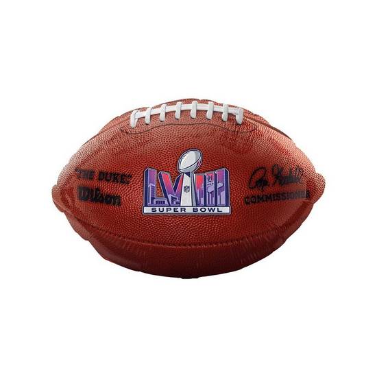 Uninflated Super Bowl Football Foil Balloon, 17in x 12in