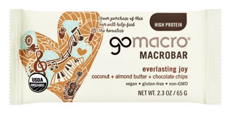 GoMacro Macrobar Organic Vegan Protein Bar, Coconut-Almond Butter-Chocolate Chips (2.3 oz)