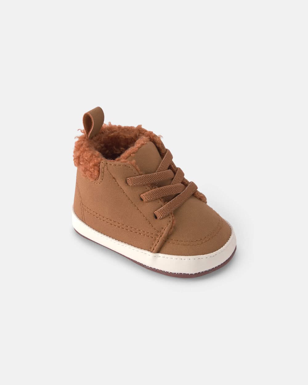 Baby Boy Teddy Fleece High Top - Brown - 1
