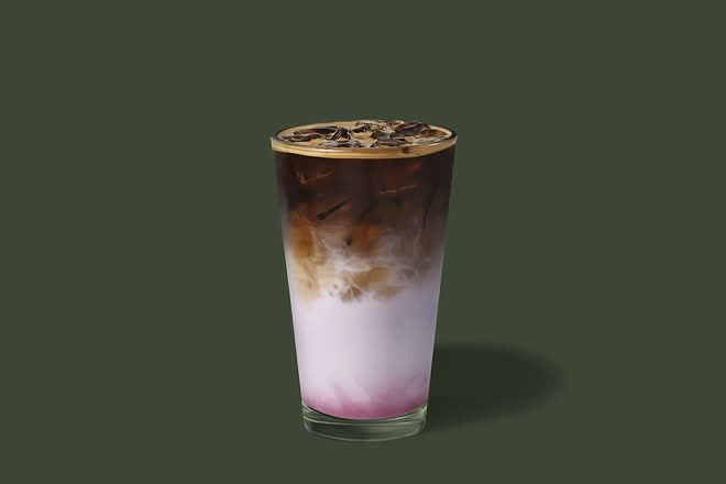 Iced Ube Vanilla Macchiato