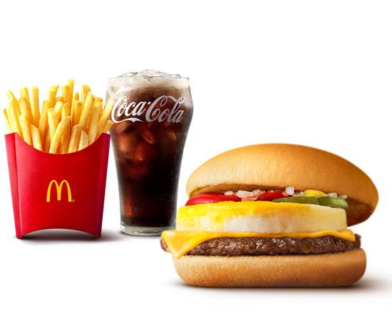 エグチ(エッグチーズバーガー) セット Egg Cheeseburger Set