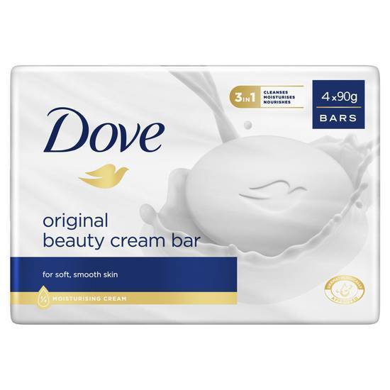 Dove Beauty Cream Bar Original Soap (4 Pack) 360g