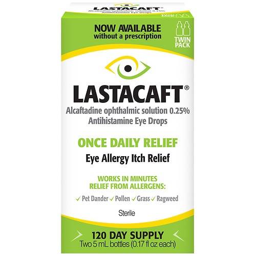 Lastacaft Eye Allergy Itch Relief Drops - 120-Day Supply 0.17 fl oz x 2 pack