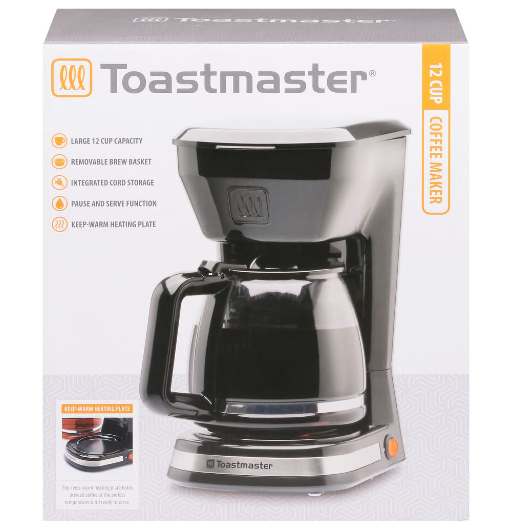 Toastmaster 12 Cup Coffee Maker, Black