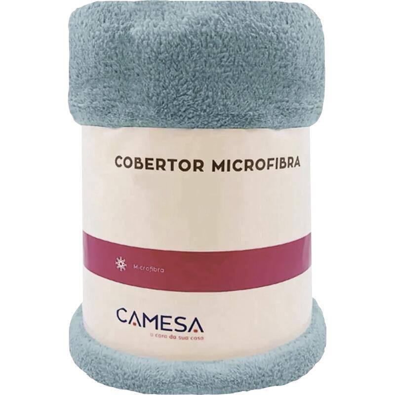 Camesa cobertor liso de casal em microfibra (1 un)