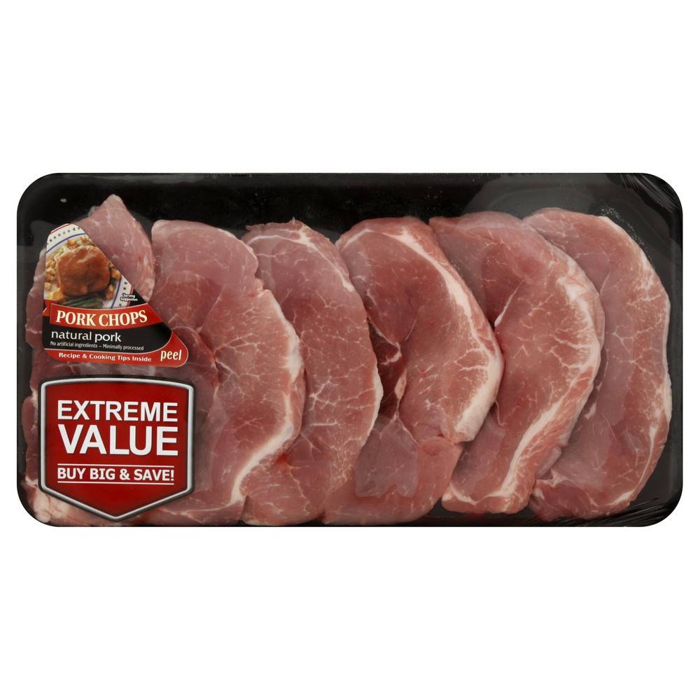 Safeway Pork Loin Bone in Rib Chops