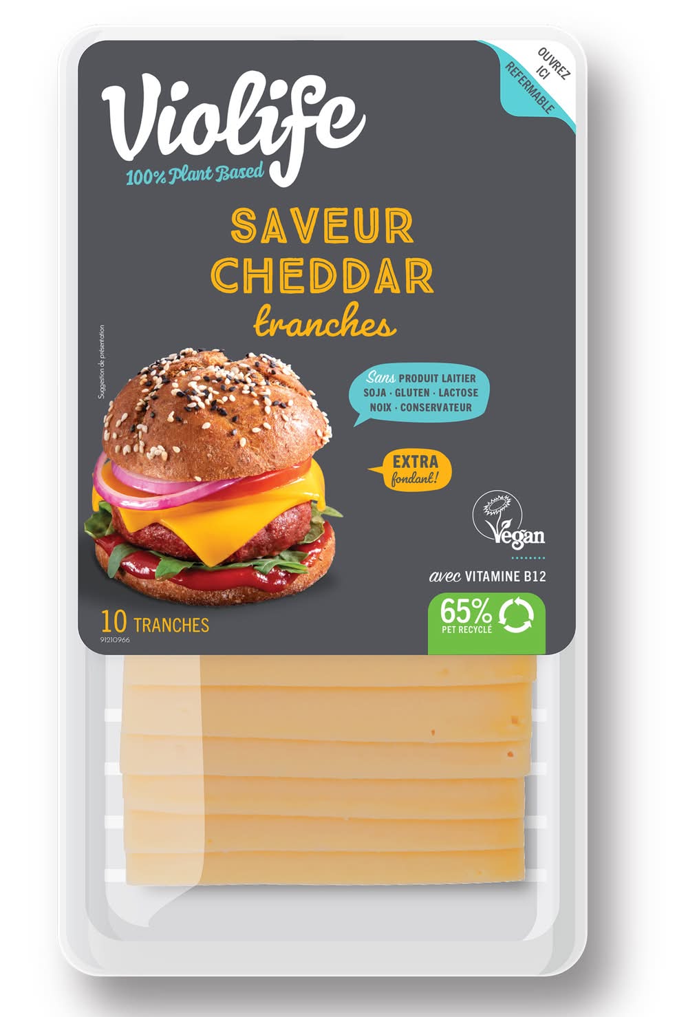 Violife - Tranches saveur cheddar 100% vegan (200g)