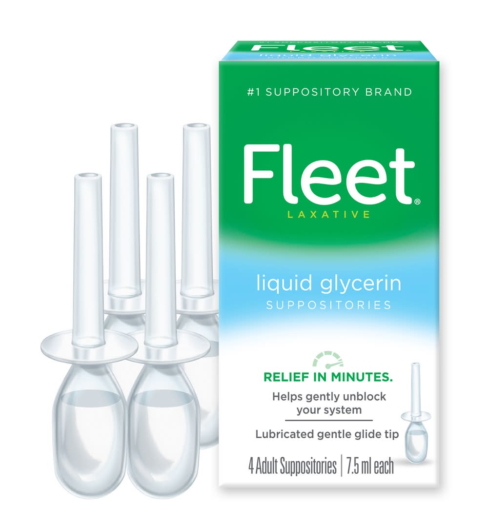 Fleet Liquid Glycerin Laxative Suppositories (4 x 7.5 ml)