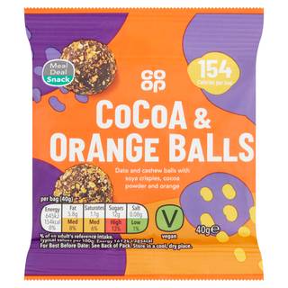Co-op Chocolate Orange Protein Balls 40G