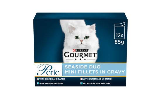 Gourmet Perle Cat Food Seaside Duo Mini Fillets in Gravy 12 x 85g (1020g)
