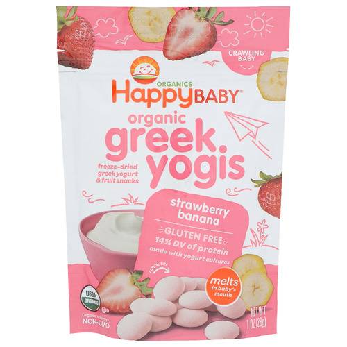 Happy Baby Strawberry Banana Greek Yogurt Snacks